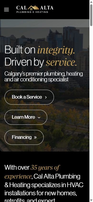 Cal Alta Plumbing & Heating on a phone