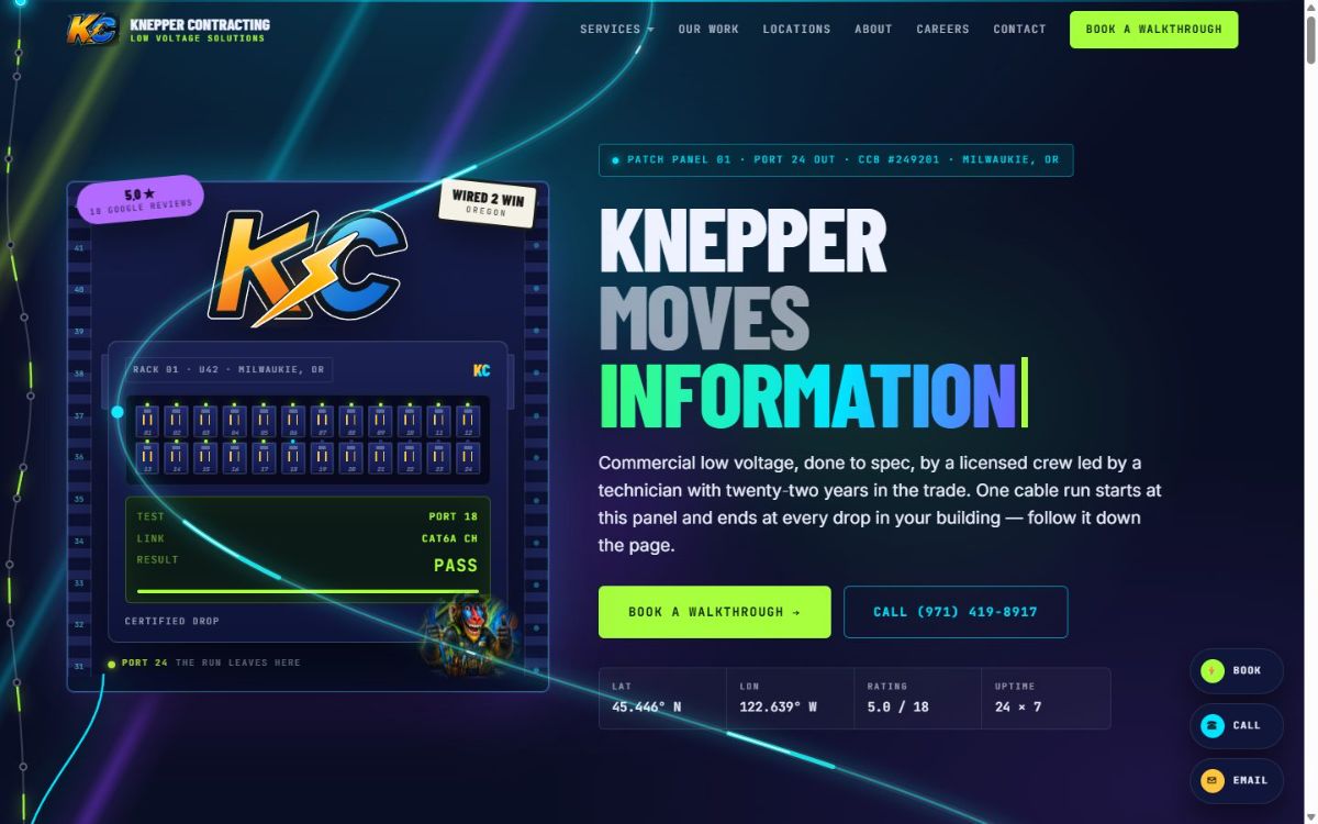 Knepper Contracting LLC homepage